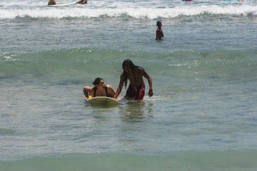 Ria Jose Surfing in Dahican, Mati