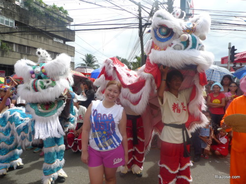 Chinese Dragon Dancers during the 2012 Sinulog